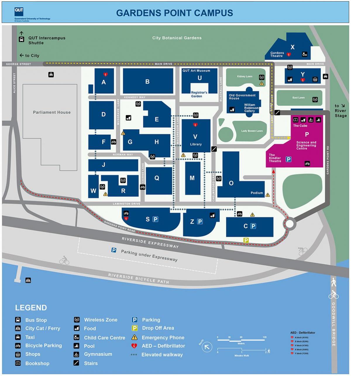 High resolution campus map